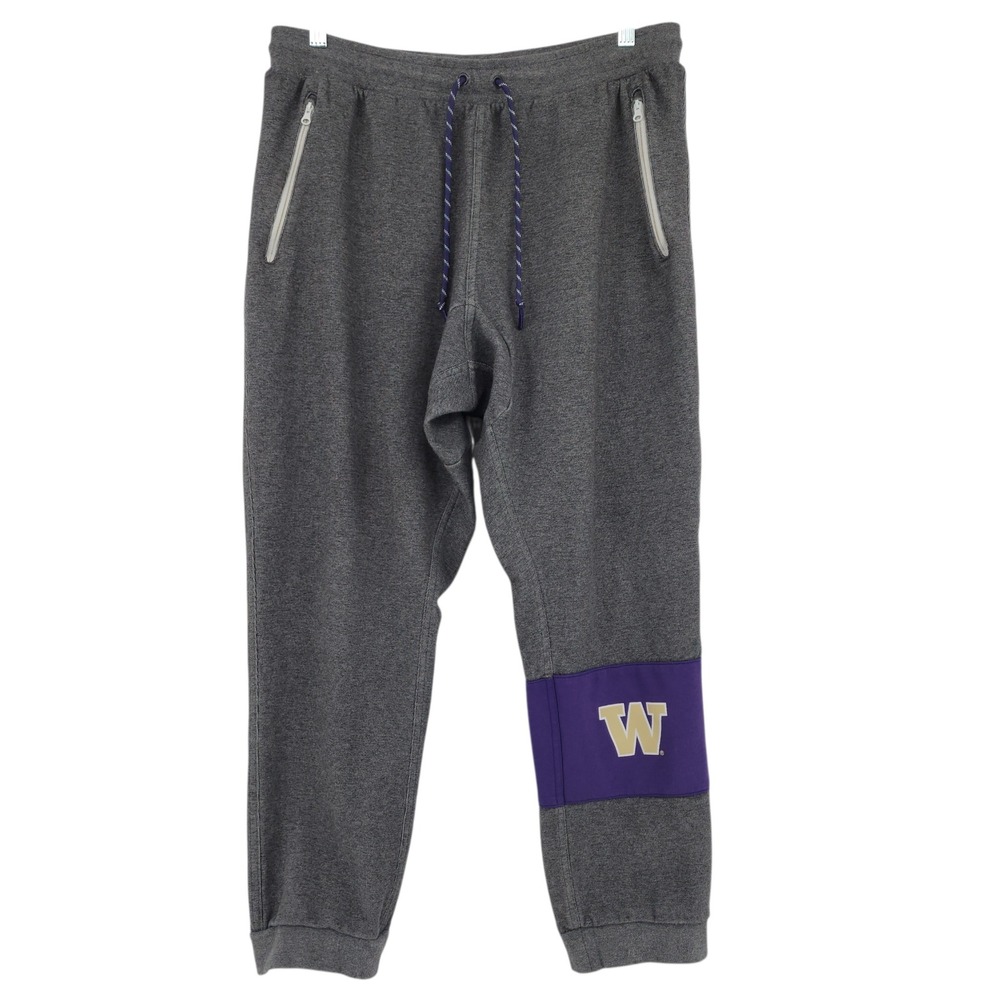 Nike University Washington Huskies XL 32x27 Men Gray Purple Sweatpants Jogger UW